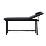 Κρεβάτι Μασάζ Φυσικοθεραπείας Σταθερό Μεταλλικό SuperOrtho Black με ανύψωση πλάτης εξεταστικό